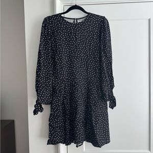 Reformation Black and White Polka Dot Mini Dress Size 12